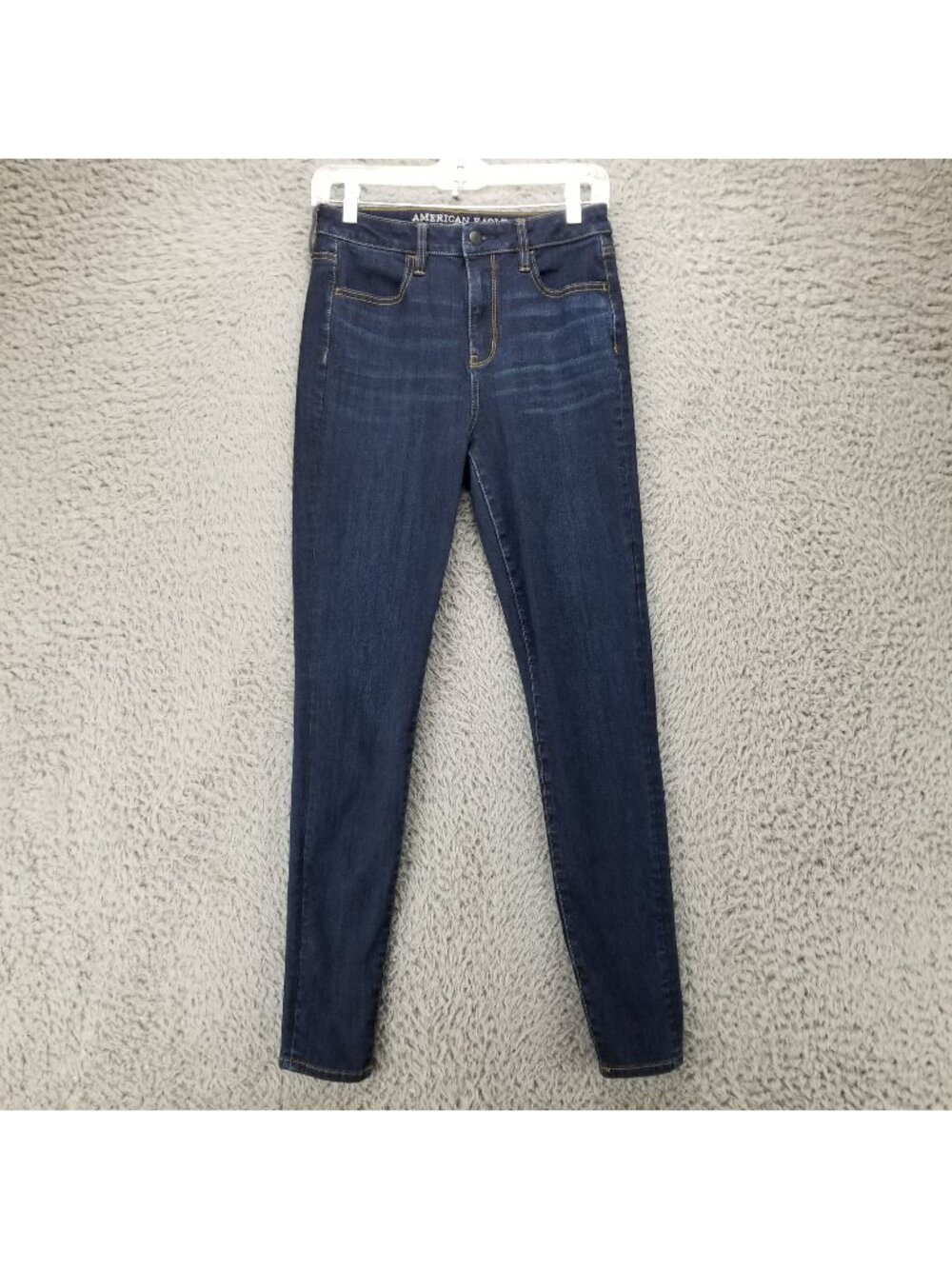 AEO Jeans Womens 4 Blue Stretch Denim Super Hi Rise Jegging